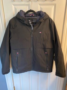 Tommy Hilfiger Men's Black Hooded jacket size L